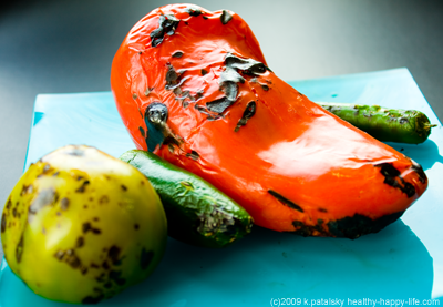 roasted tomatillios