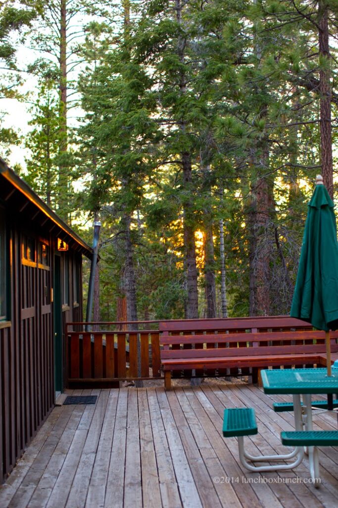 camp at sunset