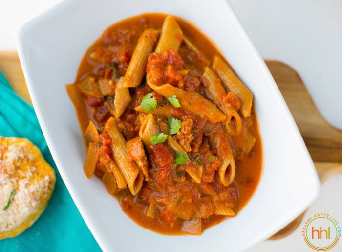 Spicy Tomato Pasta Stew