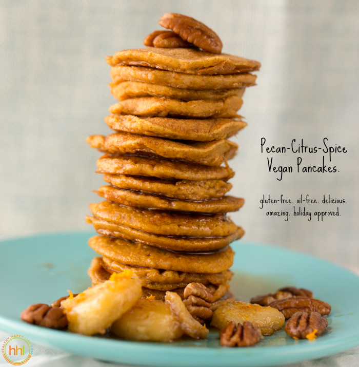 Pecan-Citrus-Spice Holiday Pancakes