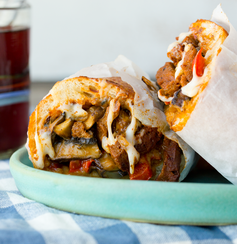 vegan philly cheese