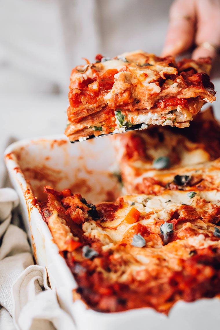 almond ricotta lasagna