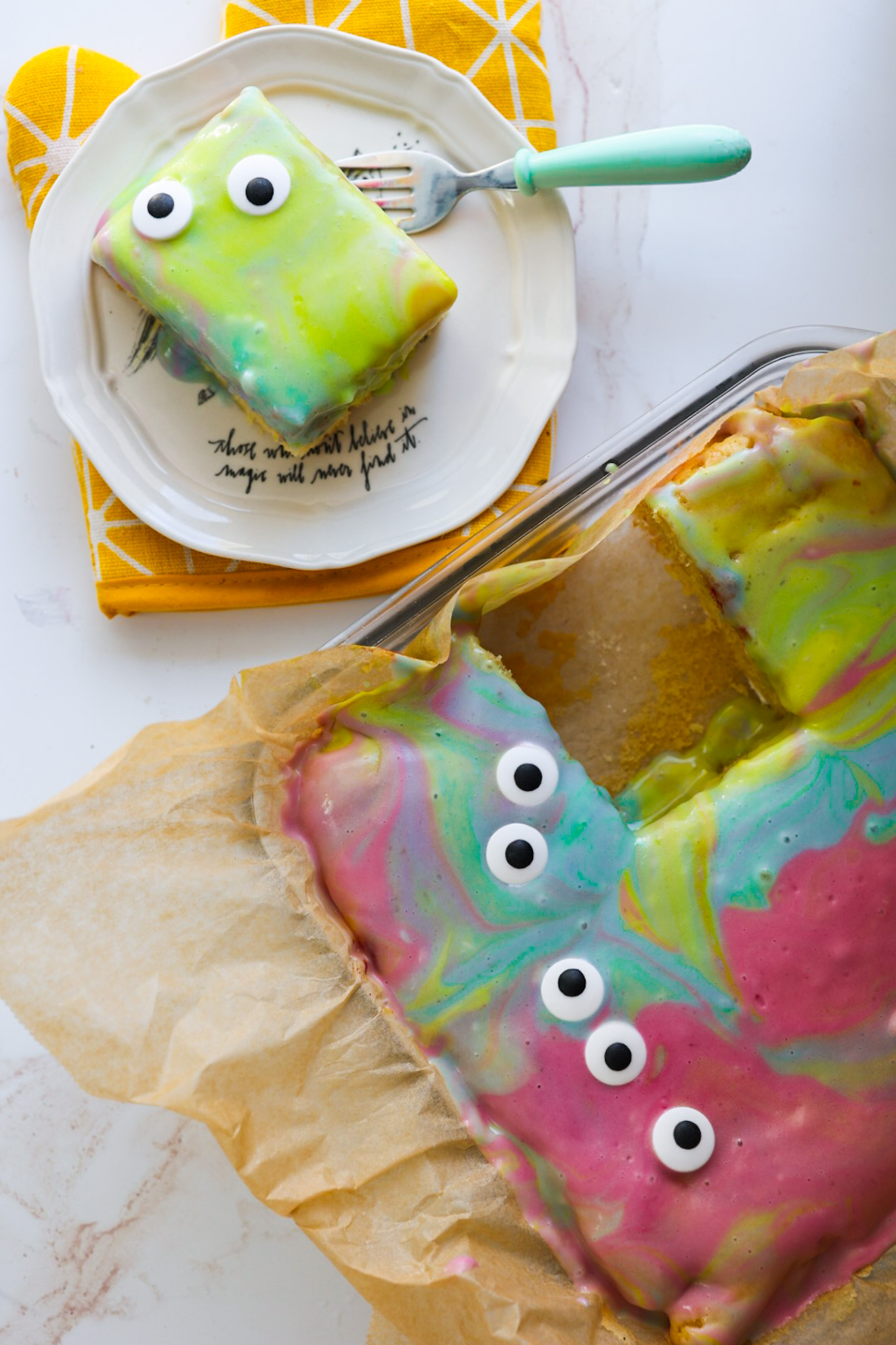 color monster cake